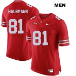 Men's NCAA Ohio State Buckeyes Jake Hausmann #81 College Stitched Authentic Nike Red Football Jersey JB20C32YY